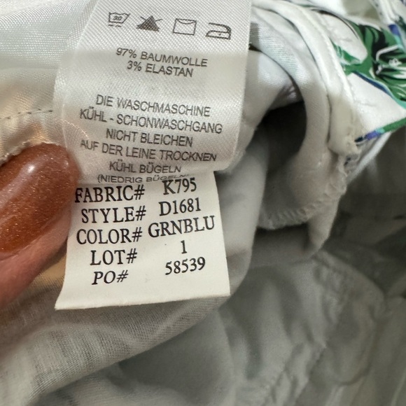 Kenar Tropical Leaf Print Women’s Pants Size 6 Tropical Resortwear Beach Vacay - Picture 12 of 15